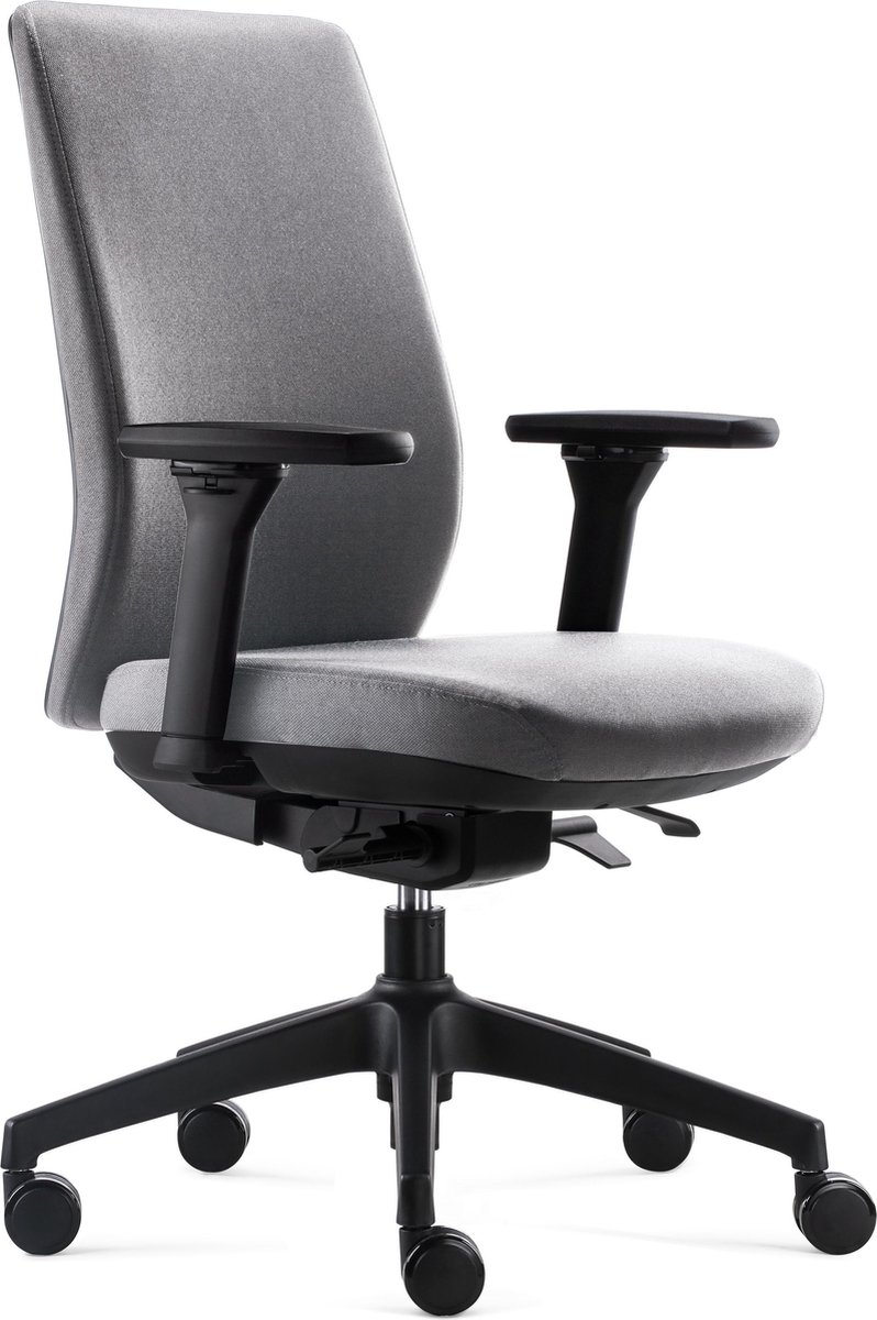 BenS 918-Synchro-4 grijs Luxe ergonomische bureaustoel - Stoffen bekleding - Volledig instelbaar