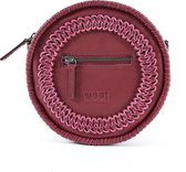 Round bag | Ronde tas | Kess Leather women bag | leer |Wijnrood | Burgundy