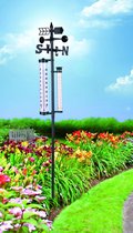 Kinzo Garden Weerstation - Analoog - Thermometer, Regenmeter en Windwijzer - 150 Cm Hoog