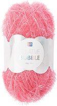Rico Creative Bubble 004 fuchsia / licht roze - polyester / schuurspons garen - naald 2 a 4mm - 1bol
