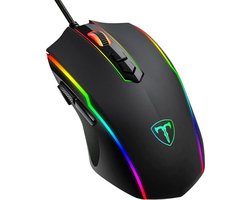 T-Dagger Gamemuis – Computer – Optische – Game Muis Met Draad – Pro Gaming – MOBA+MMO – DPI 7200 – Rapid Fire – RGB Verlichting