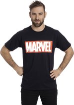 Marvel Heren Tshirt -L- Logo Zwart