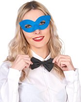 PARTY PLAY - Blauwe half masker voor volwassenen - Maskers > Masquerade masker