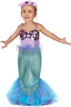 MODAT - Glinstrend zeemeermin kostuum voor meisjes - S (3-4 jaar)