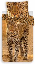 Animal Pictures Luipaard - Dekbedovertrek - Eenpersoons - 140 x 200 - Mutli