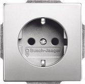 ABB Busch-Jaeger Pure Roestvrij Staal Wandstopcontact (WCD Schakelmateriaal) - 2CKA002011A3850 - E2K4T