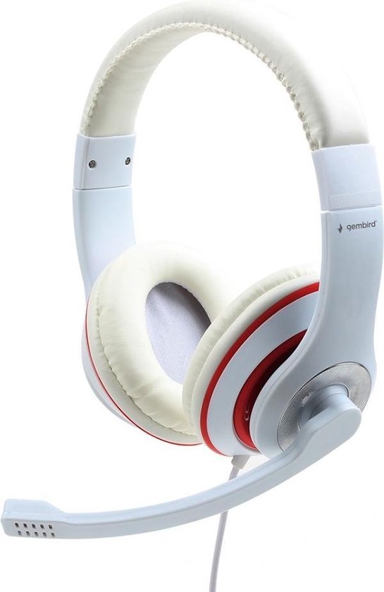 Openbaren Almachtig Slim Gembird stereo headset met microfoon wit | bol.com