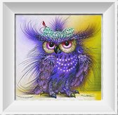 Artstudioclub®  Strass steentjes Diamond painting volwassenen,  Uil 30x30cm luxe versie