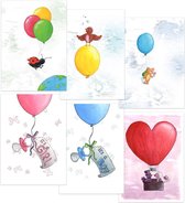 Cartes de vœux | Lot de 6 | Ballons | Illu-Straver