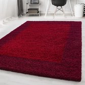 Hoogpolig vloerkleed - Edge Rood 120x170cm