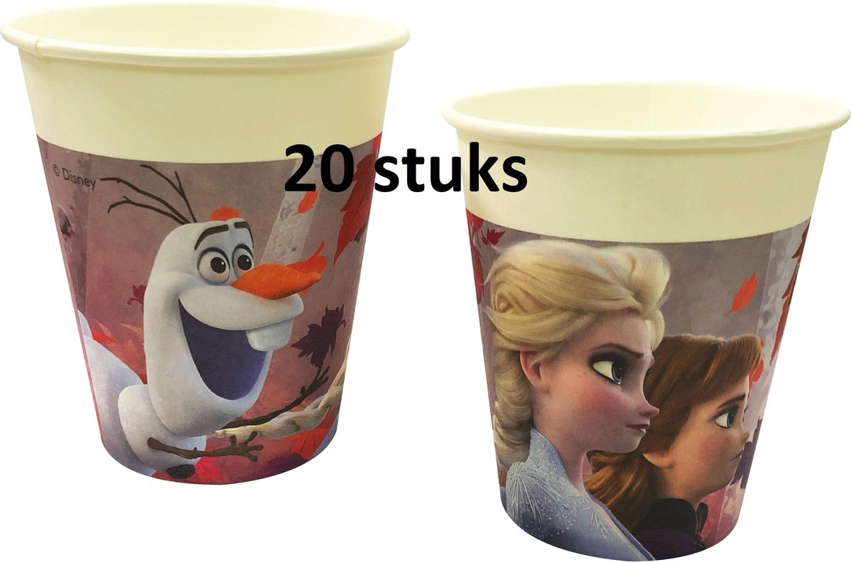 Disney Frozen 2 party bekers karton - 20 stuks