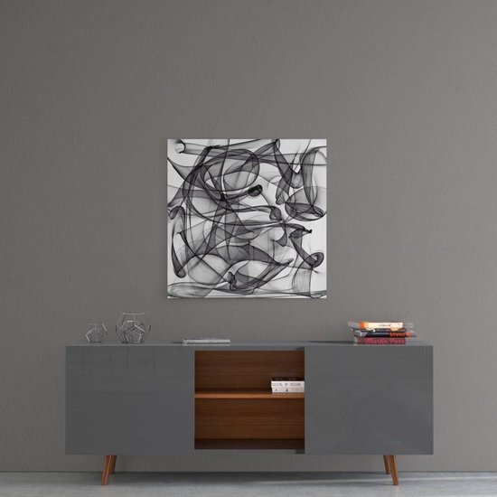 Insigne Glazen Schilderijen - Abstract Glasschilderij -  50x50 cm