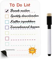 AWEMOZ® Whiteboard Planner - Maandplanner + To Do List - Koelkast Planner - Incl. Marker & Wisser