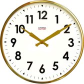 Cloudnola Factory Brushed Gold Numbers Wall clock 30 cm Arabic Klok