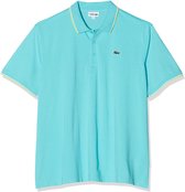 Lacoste Sportpolo - Maat L  - Mannen - licht blauw/ wit/ geel