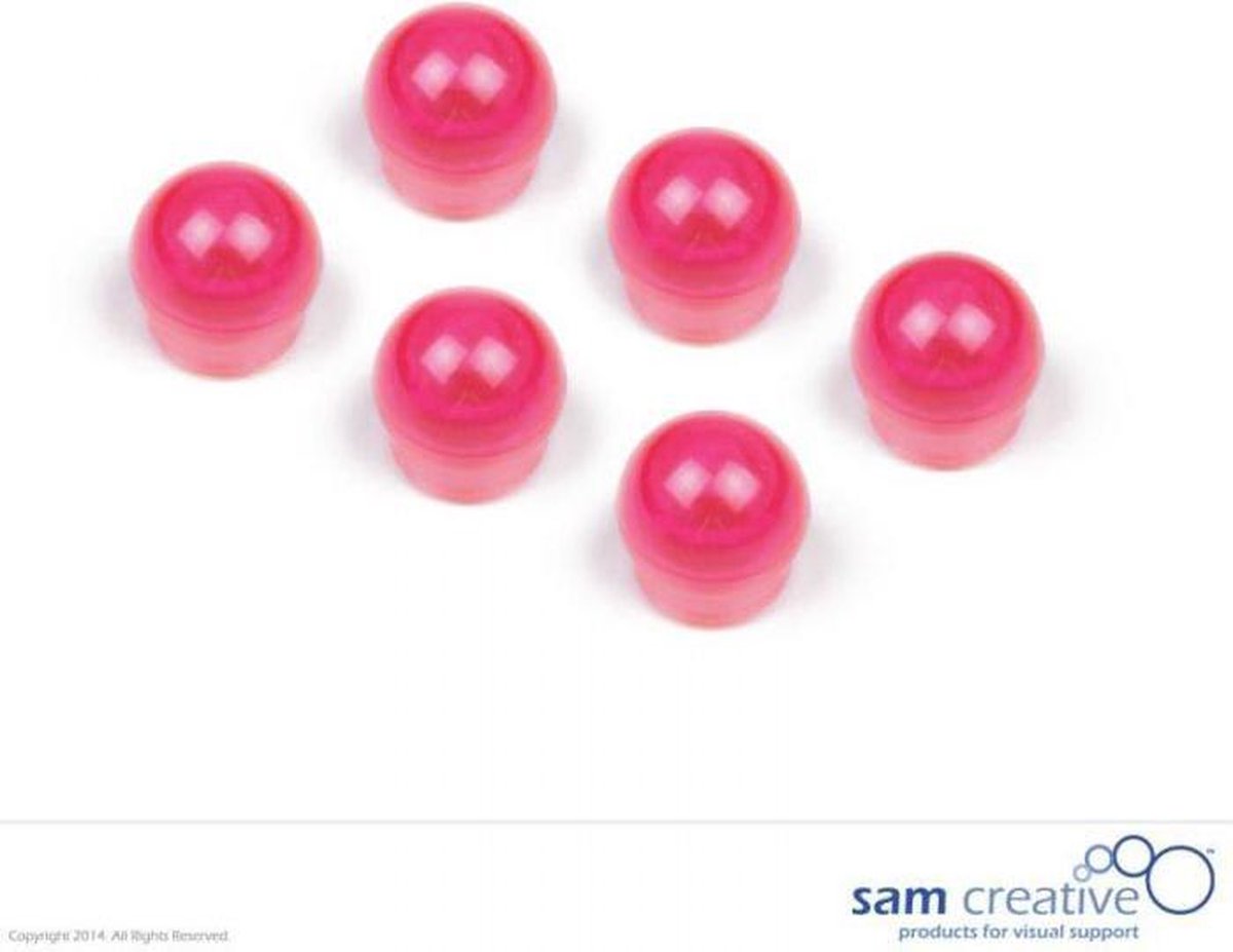 Bolmagneten 15mm roze
