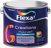 Flexa Creations - Muurverf Zijde Mat - Mengkleuren Collectie - Vol Pinksterbloem  - 2,5 liter