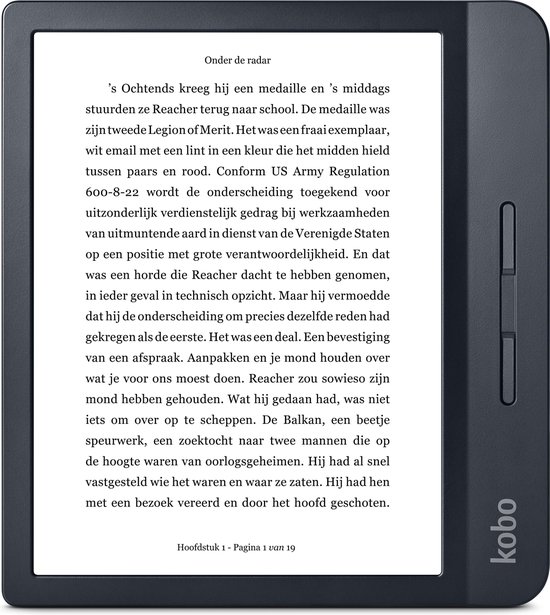 Libra H2O e-reader - Waterdicht - Grote 7 inch scherm - Instelbaar warme kleur - 8GB - Wifi - Zwart