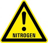 Waarschuwingssticker nitrogen 100 mm