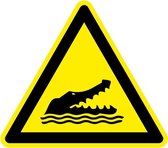 Pas op een krokodil sticker, W067 300 mm