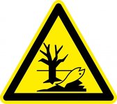 Waarschuwingssticker milieugevaarlijk - ISO 7010 - W072 300 mm