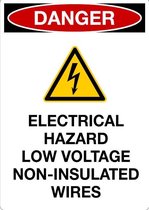 Sticker 'Danger: electrical hazard, low voltage' 148 x 210 mm (A5)