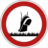 Verboden om over het gras te lopen sticker 200 mm