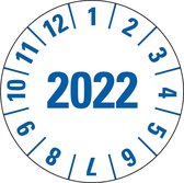 Keuringssticker 2022 voor ziekenhuizen en lab, Ø 25 mm, 105/boekje