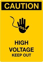 Sticker 'Caution: High voltage keep out', 210 x 148 mm (A5)