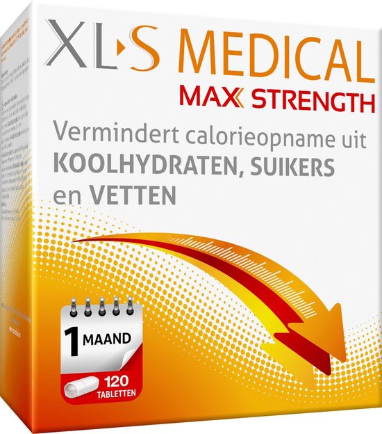XL-S Medical Max Strength Afslanksupplement - 120 tabletten - Eetlustremmer - XL-S Medical