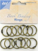 Joy!Crafts • Boekbinders ringen 25mm 12 stuks antiek koper