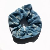 Scrunchie/haarwokkel in spijkerstof/denim, licht blauw