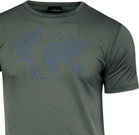 Ivanhoe t-shirt Agaton Earth voor heren van 100% merino wol - Groen - XXL |  bol.com