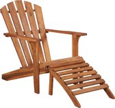 Tuinstoel Hout (Incl LW Fleece deken) / Tuin stoelen / Buiten stoelen / Balkon stoelen / Relax stoelen