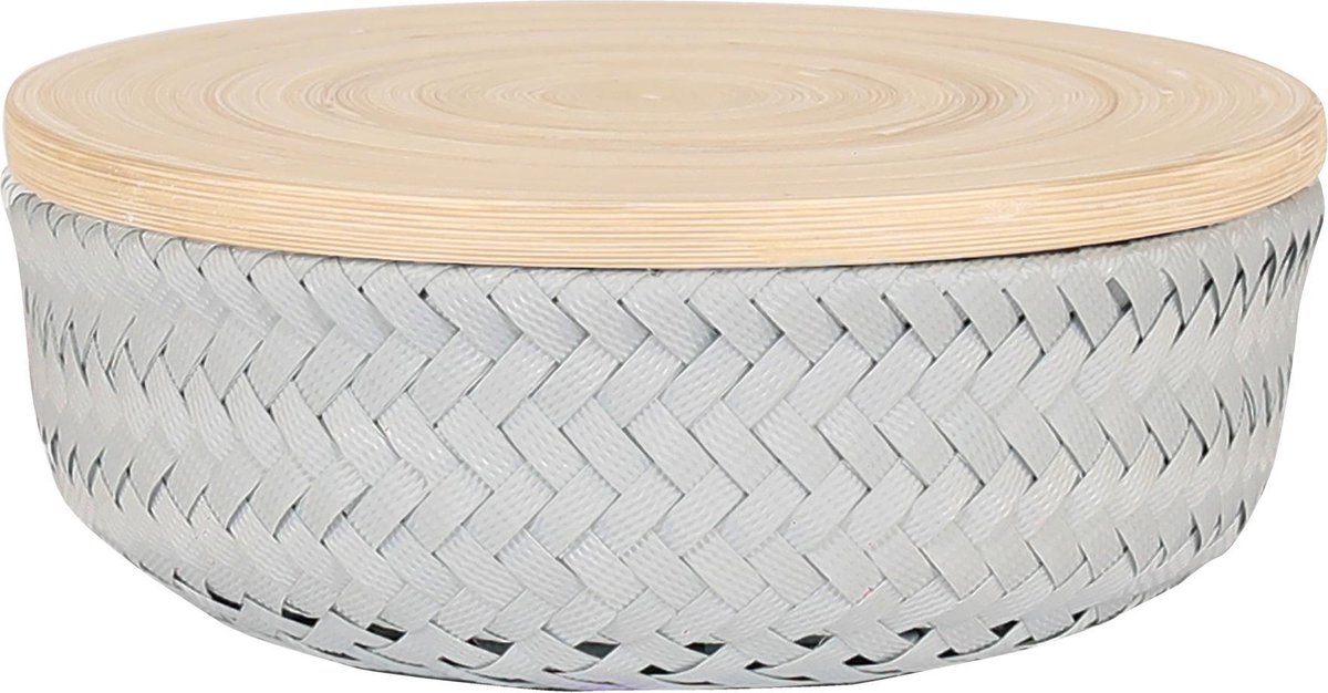 Handed By Wonder S - Opbergmand rond met deksel - lichtgrijs