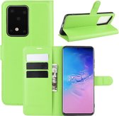 Book Case - Samsung Galaxy S20 Ultra Hoesje - Groen