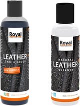 Natural leather Cleaner & care and color middengrijs