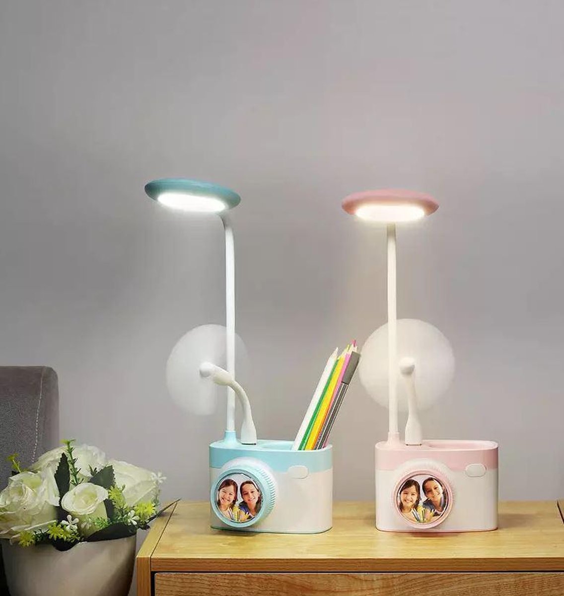 YANGUN Capybara Bureaulamp – 2-in-1 Met Potloodslijper, Oplaadbaar, 360° Flexibel, Voor Kinderen En Leesliefhebbers