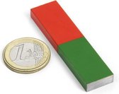 Staafmagneet voor Educatie rechthoekig kort Alnico 60x15mm