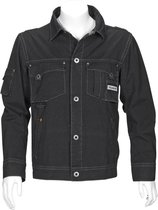 T'RIFFIC STORM  Combi jack Canvas wash 100%  katoen Zwart - Maat 54