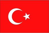 20x Binnen en buiten stickers Turkije 10 cm - Turkse vlag stickers - Supporter feestartikelen - Landen decoratie en versieringen