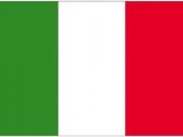 20x Autocollants intérieur et extérieur Italie 10 cm - Autocollants drapeau italien - Articles de fête des supporters - Décorations et décorations champêtres