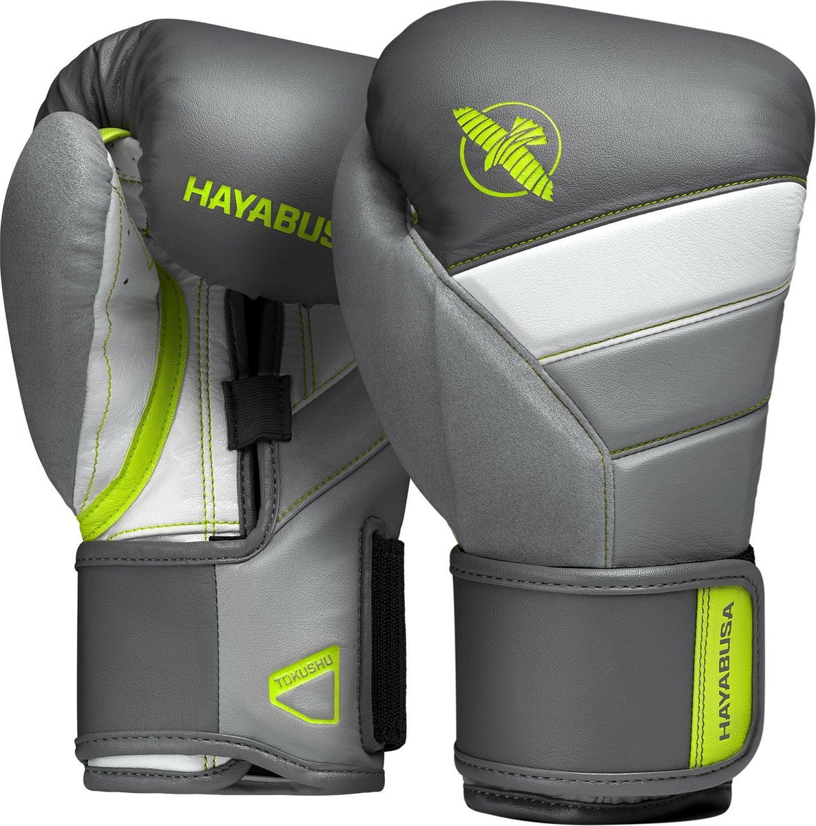 Hayabusa T3 Bokshandschoenen - Charcoal / Lime 16 oz