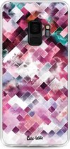 Casetastic Samsung Galaxy S9 Hoesje - Softcover Hoesje met Design - Watercolor Cubes Print