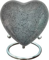 Mini urn hart Granit gray - urn voor as - 2085