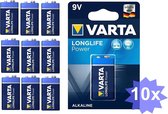 Varta - Batterij - Blok E - High Energy Alkaline - 9 Volt - 10 stuks