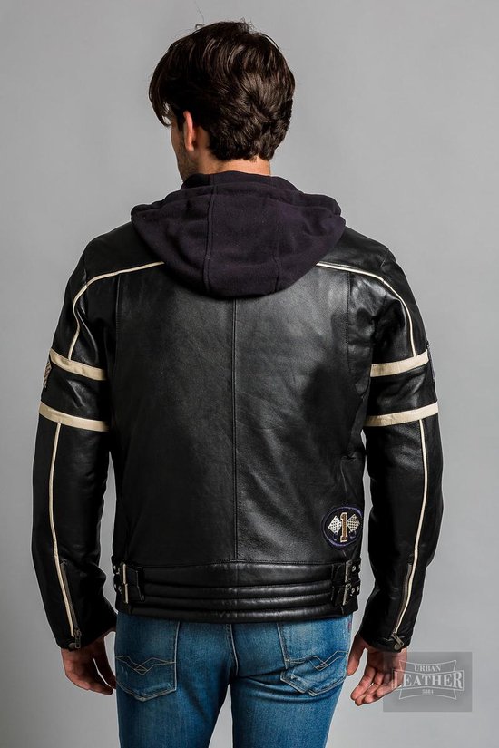 URBAN 5884 Perfecto heren Leren herenjas, zacht en duurzaam echt