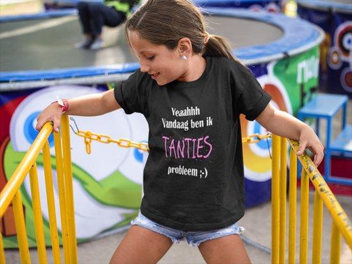 Passie voor Stickers Kinder T-shirt 4jr: Yeaahh Vandaag ben ik Tanties probleem ;-)