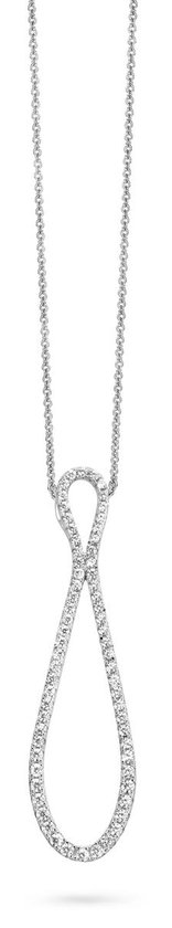 Velini jewels -P6533W -Hanger+Ketting -925 Zilver gerodineerd -Cubic Zirkonia