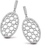 Velini jewels -EA6497W -Oorbellen -925 Zilver gerodineerd -Cubic Zirkonia